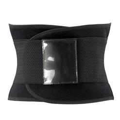 Unisex Black Neoprene Stripe Waist Trainer Body Shaper Belt N15285