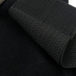 Unisex Black Neoprene Stripe Waist Trainer Body Shaper Belt N15285
