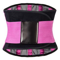 Unisex Pink Neoprene Stripe Waist Trainer Body Shaper Belt N15286