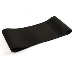 Unisex Black Latex Sports Waist Trimmer Stomach Wrap Enhancer Body Shaper Belt N15400