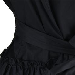 Women's Long Sleeve Notched Lapel Ruffled Hemline Blazer N15605