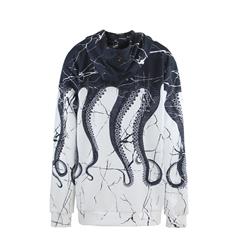 Unisex All-match 3D Digital Realistic Octopus Printed Long Sleeve Pullover Hoodie N15763