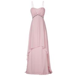 Sleeveless Evening Dress, Evening Party Pink Dress, Pink Spaghetti Straps Formal Dress, Chiffion Pink Dress for Women, Evening Dress for Women, #N15838