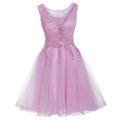 Sexy Homecoming Mini Dresses, Short Homecoming Dress Pink, Tulle Party Dresses, Pink Evening Dress, Hot Sale Tulle Homecoming Dresses, Cocktail Mini Tulle Dresses, #N15842