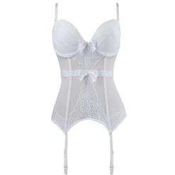 Women's Sexy Charming White Lace Bustier Corset N16324