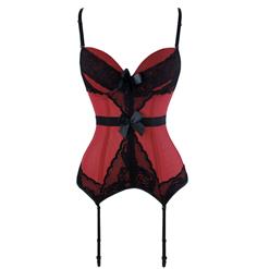 Women's Sexy Charming Red Lace Bustier Corset N16325