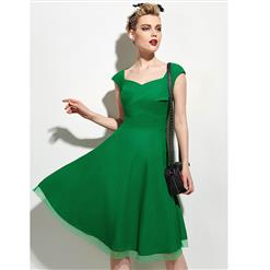 Spring Garden Party Swing Dress, Summer Day Dress Green, Vintage Casual Retro Dress, Cotton Vintage Tea Dress, Rockabilly Swing Dress, Women's Vintage Party Dress, #N16358