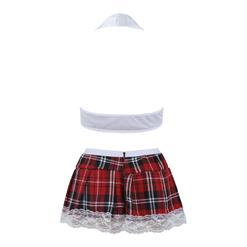 Sultry School Girl Roleplay Cosplay Adult Costume Plaid Skirt Set N16527
