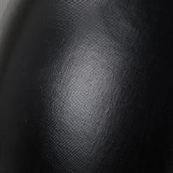 Sexy Black Sleeveless PVC Halter Bra Top and Skirt Lingerie Set N16544