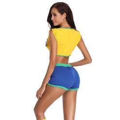 Sexy Brazil Fantasy Soccer Player Cosplay Costume Set N16842