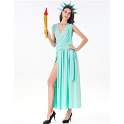 Patriotic Party Miss Statue of Liberty Adult Cosplay Costume N17099