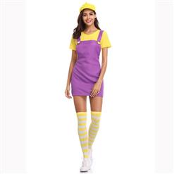 Lovely Mario Halloween Costume, Adult Plumber Suspender Skirt, Adult Plumber Cosplay Costume, Classical Plumber Suspender Skirt Costume, Adult Mario Plumber Costume, #N17156