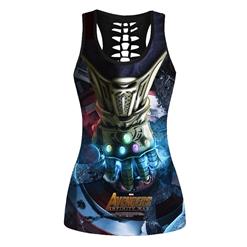 Fashion Casual Robot Digital Printing Hollow Out Summer Vest N17175
