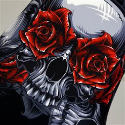 Fashion Gothic 3D Digital Skull Rose Printed Hollow Out Summer Vest N17205
