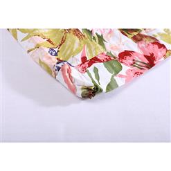 High Waist Retro Floral Print Bodycon Skirt N17701