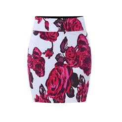 Floral Print Skirt, High Waist Skirt, Midi Skirt Bodycon, Office Skirts, Fitting Skirt, Pencil Skirt, Package Hip Skirt, Retro Skirt #N17704