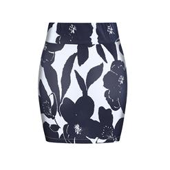 High Waist Retro Floral Print Bodycon Skirt N17705
