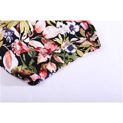 High Waist Retro Floral Print Bodycon Skirt N17706