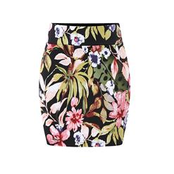 High Waist Retro Floral Print Bodycon Skirt N17706