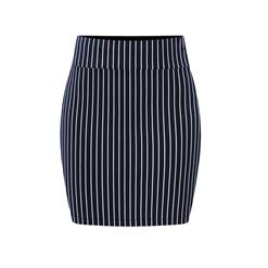High Waist Retro Stripe Print Bodycon Skirt N17712