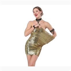 Sexy Strapless Bodycon Mini Dress With Sequins N17716