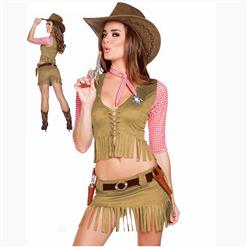 Adult Halloween Costumes, Sexy Cowboy Girl Costume, Cowboy Girl Masquerade Costume, Cowboy Girl Halloween Cosplay Adult Costume, #N17740