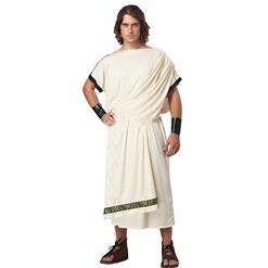 Beige Toga Costume, Greek Toga Halloween Costume, Grecian Toga Adult Costume, Men's Olympic Cosplay Costume, Toga Roman Adult Costume, #N17745