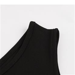 Fashion V Neck Sleeveless 3D Halloween Themed Print A-Line High Waist Dress N17750