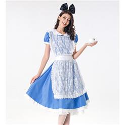 Cute House Maid Dress with Lace Apron Adult Halloween Cosplay Costume N17995