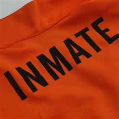 4Pc Sexy Women Tying Orange Busted Jail Prisoner Split Type Costume N18352