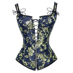 Victorian Gothic Jacquard Lace Up Vest Corset, Sexy Corset Vest for Women, Corset for Steampunk Costume, Women's Steampunk Corset, Sexy Jacquard Corset, Sexy Clubwear Bustier Corset, #N18709