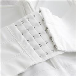 Sexy White Strappy Padded Underwire B Cup Bustier Bra Clubwear Crop Top N18721
