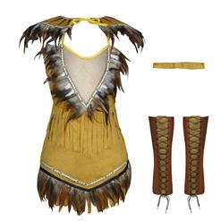Sexy Indian Girl Adult Tribal Maiden Costume Halloween Costume N18879