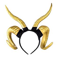 Gothic Dark Department Witch Antelope Horn Headband Halloween Hair Accessory N19534