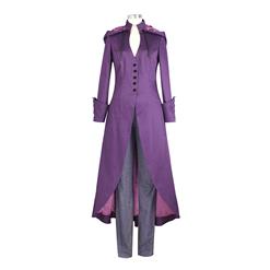 Victorian Gothic Vampire Frock Coat Medieval Renaissance Hoods Lace-up Costume N19983