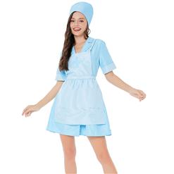 4pcs Sexy Nurse Uniform Cosplay Mini Dress Lingerie Adult Masquerade Costume with Apron N21819