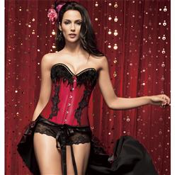 Feathers Corset, Corset, Red Corset,  #N2209