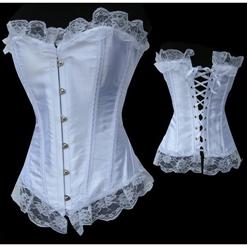 White satin corset N2225