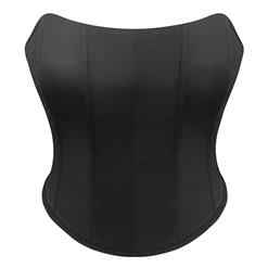 Women's Retro Strapless Backless Bone Mesh Corset Pullover Corset Shaping Short Top N23514