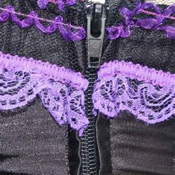 Elegant Black and Purple Corset N2564