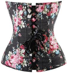 Floral Fantasy Corset with zipper N2962