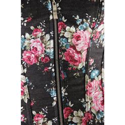 Floral Fantasy Corset with zipper N2962