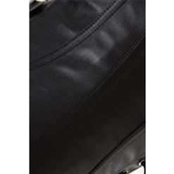 Faux Leather Buckles Underbust Corset N2968