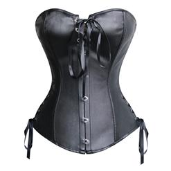 Faux leather corset, leather corset, Leather Lace-Up Corset, #N3315