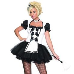 Mistress Maid Costume, Upstairs Maid Costume, Sexy French Maid Costume, French Maid Sexy Halloween Costume, #N4255