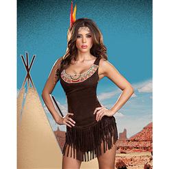 Sexy Pocahontas Costume, Adult Pocahontas Halloween Costume, Pocahottie Costume, #N4280