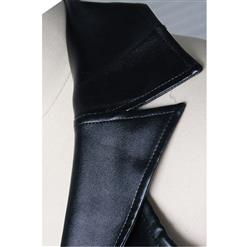 Women's Black Leather Vest Corset N4392