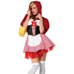 Red Riding Hood Costume, Little Red Riding Hood, Adult Red Riding Hood Costume, #N4512