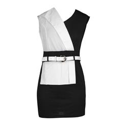 Business Girl Dress White N4526