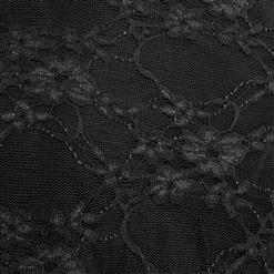Sexy Black Sheer Floral Lace One-shoulder Clubwear Bodycon Mini Dress N4593